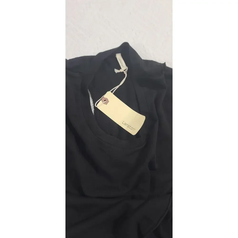 Lanston women's sweatshirt black NWT Size Small Athleisure Cozy Travel top - Picture 9 of 11